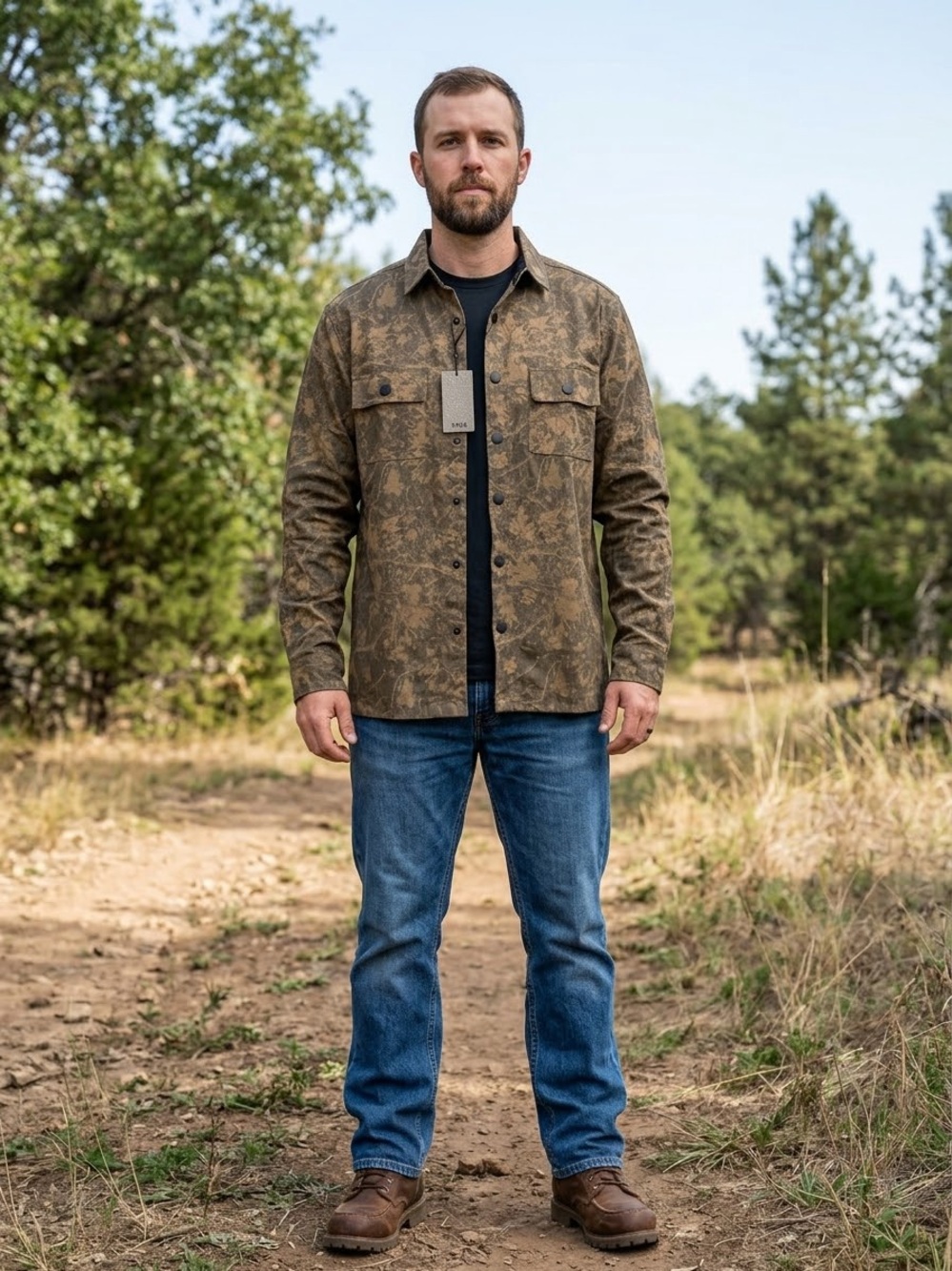 NWT Nomad Craft+Flow Tree Camo Twill  Shacket Jacket Mens Size M